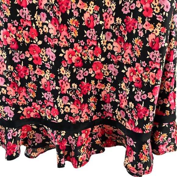 Vintage 90s y2k Express Halter Floral Silk Midi Slip Dress Size 7/8 - Picture 4 of 6